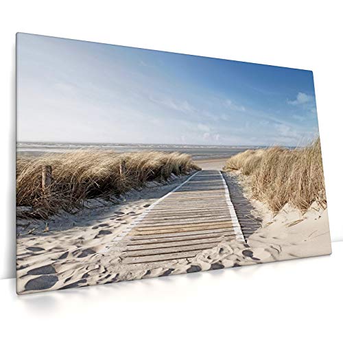 CanvasArts Nordsee Strand - Leinwand Bild auf Keilrahmen - Wandbild Meer Ostsee (120 x 80 cm, Leinwand auf Keilrahmen)