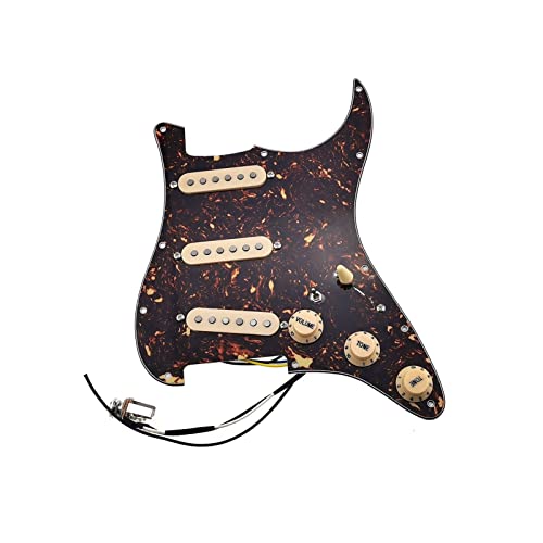 Geladenes Gitarren-Pickguard SSS. Einzelne Spulen Pickupsalnico 5 PickupsLelasted Pickguard/Gelbe Pickup-Covers Set (Color : 03)