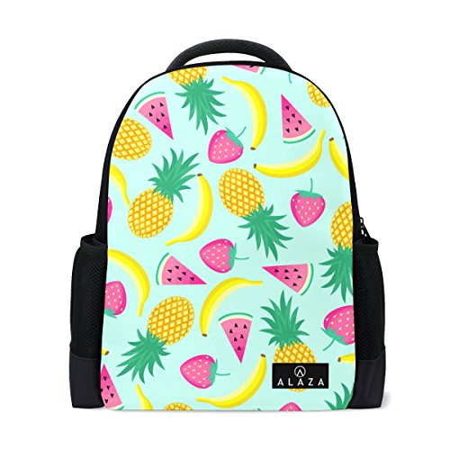 My Daily Banane Ananas Erdbeere Rucksack 35,6 cm Laptop Daypack Schultasche für Reisen College Schule