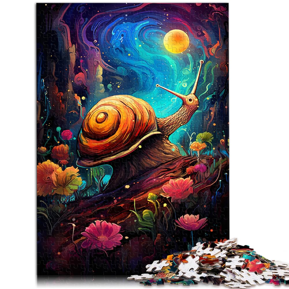 Spielzeug-Puzzle Bunte psychedelische Schnecke Puzzle 1000-teiliges Puzzle für Erwachsene Holzpuzzle Heimlernspiele DIY-Spielzeug 1000 Teile (50 x 75 cm)