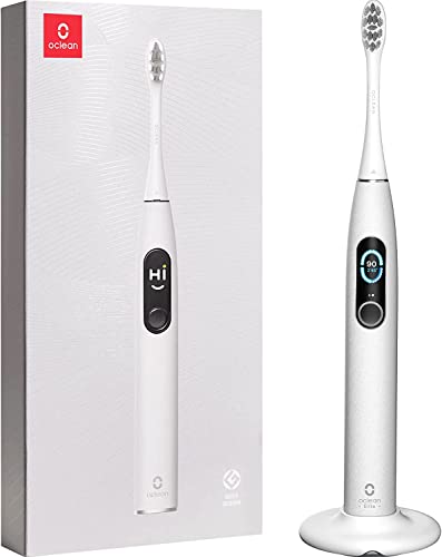 Oclean X Pro Elite Sonic Mute Elektrische Zahnbürste, 42.000 U/min, 4 Bürstenmodi, 35 Tage Akkulaufzeit, IPX7 wasserdicht, 45 db, geräuscharm, Grau