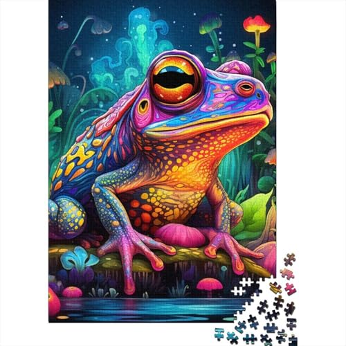 Art Tree Frogs Holzpuzzle für Teenager, 1000 Teile für Erwachsene, schwierige Puzzles, Geburtstagsgeschenk für Erwachsene, Jungen und Mädchen 29,53x19,69 Zoll