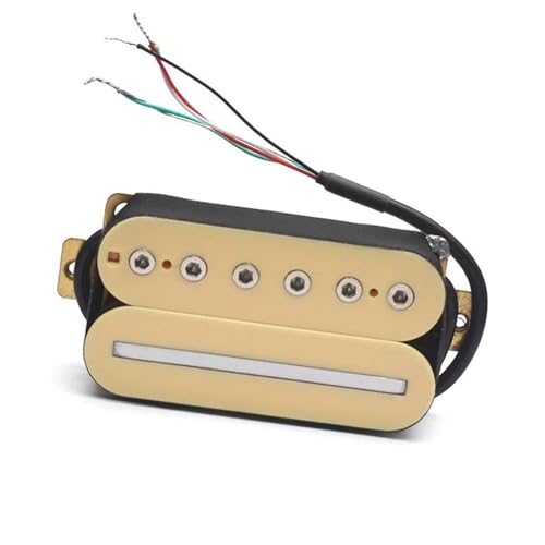 Humbucker Für E-Gitarre, Verstellbarer Dual-Coil-Gitarren-Tonabnehmer Mit 4-Leiter-Kabel/Spulenaufteilung, Schwarz, Weiß e gitarren tonabnehmer (Color : Bridge yellow)