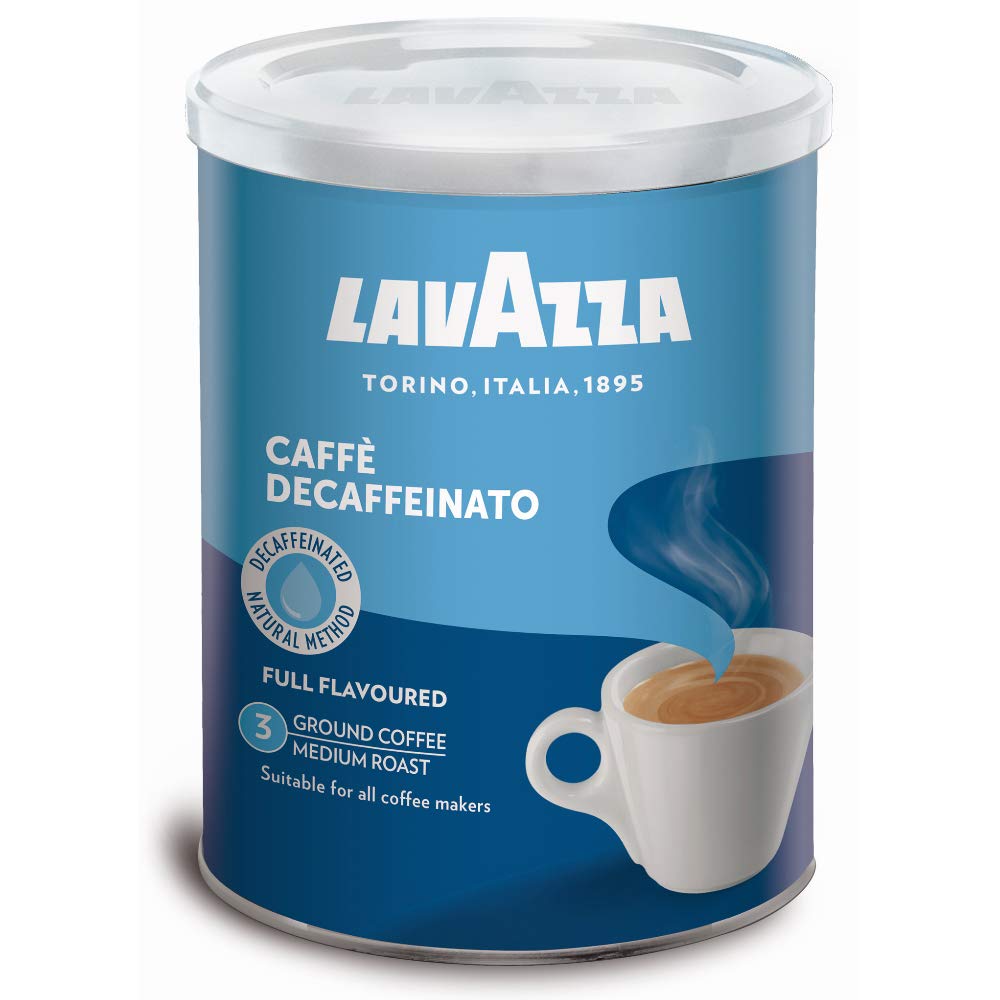 LAVAZZA CAFFÉ DECAFFEINATO Full Flavoured Kaffee, gemahlen 3x 250g (750g) - entkoffeinierter Filterkaffee