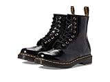 Dr. Martens Damen 1460 Amphibians, Black Distressed Patent, 36 EU