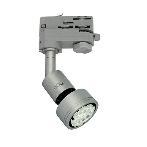 CLE PURI LED GU10 alugrau 3 Ph. Stromschienstrahler f. Erco Staff Lival Eutrac Global Schiene max. 50W