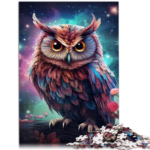 Puzzle für Galaxy Owl, 1000-teiliges Puzzle für Erwachsene, Holzpuzzle, lustige Aktivitäten zu Hause, Geburtstagsgeschenk, Reisegeschenke, 1000 Teile (50 x 75 cm)