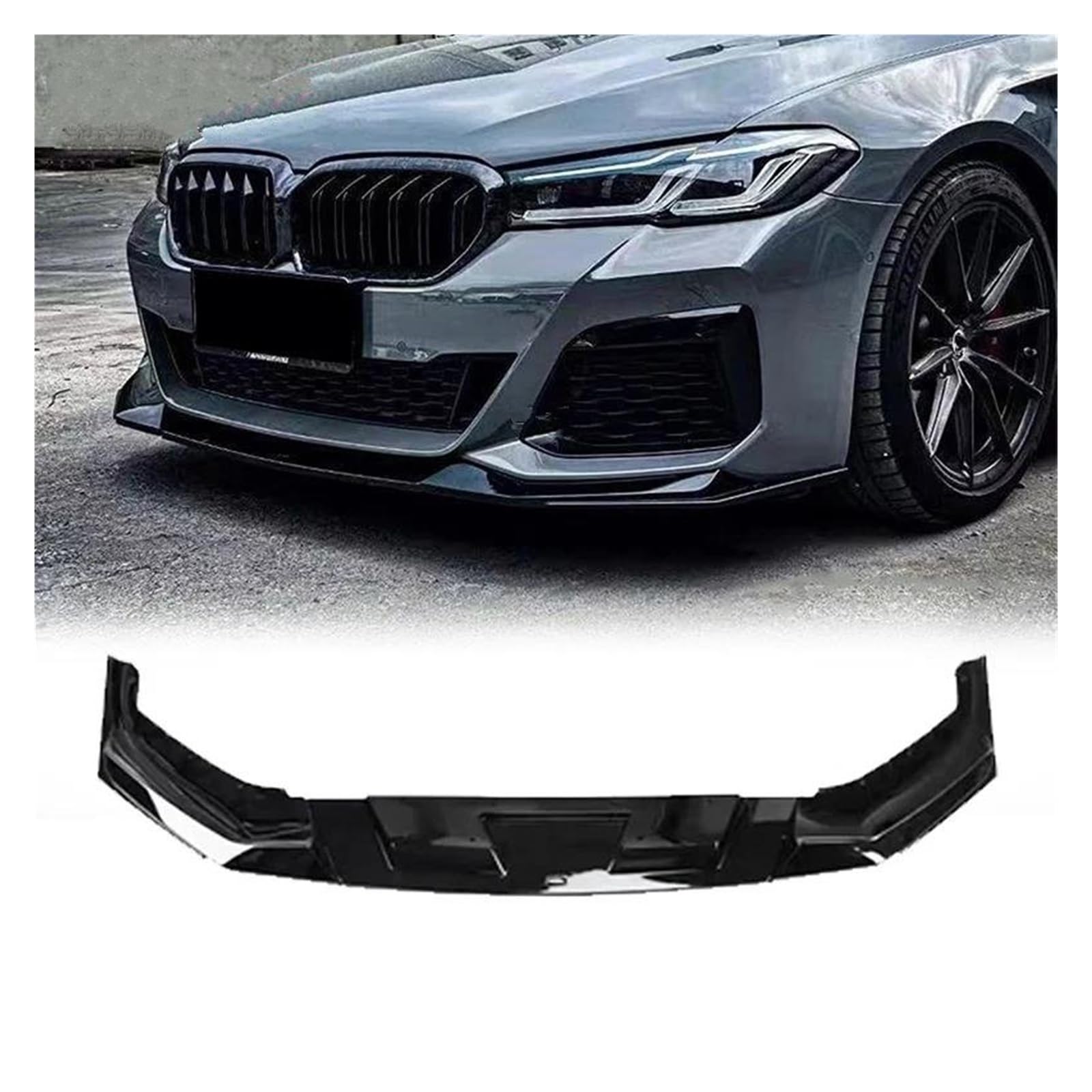 Splitter Frontspoiler Frontdiffusor Frontkiefer Spoiler Frontlippe Frontschaufel Für 5 Series G30 G38Pre-Deluxe Edition 2021-2023 525i 530i Frontlippe