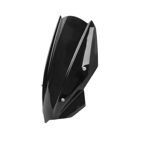 HSAJFEB Motorrad Motorrad Double Bubble Windschutzscheibe Windschutzabweiser Für Kawasaki Z250 Z400 Z 400 2019 2020 2021 2022 2023 Windschild(Schwarz)