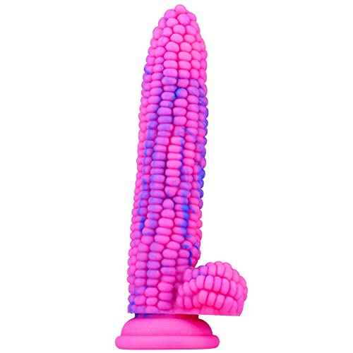 XXL Dildo mit Starke Saugnapf Realistische Mais Silikon Dildo Penis Vaginalen G-Punkt Masturbation Anal Perlen Plug Butt Sex Spielzeug für Weibliche Frauen Perfekter Analdildo,Pink