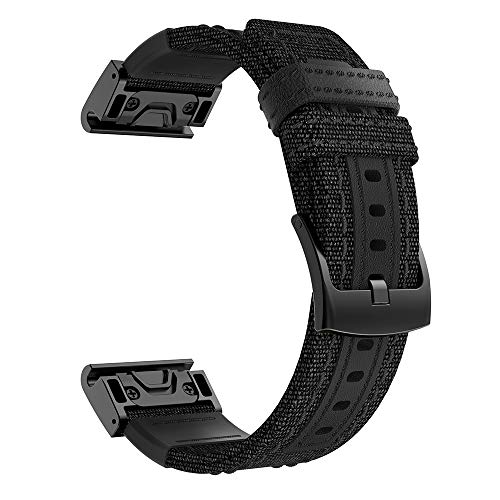 OPKDE 26 x 22 mm Leder-Schnellarmband für Garmin Fenix 5 5X Plus Strap 6X 6 Pro Easyfit Band Fenix 7X 7 Smartwatch Correa, For Fenix 5X 5Xplus, Achat