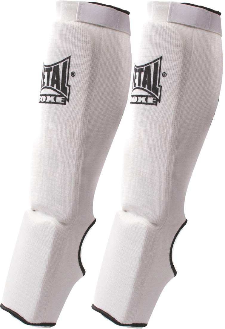 METAL BOXE MB153 Protège-tibias/Pieds Blanc Taille S