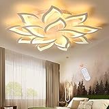 LED Deckenleuchte Dimmbar Blumen Deckenlampe Mit Fernbedienung Moderne Große Wohnzimmerlampe Acryl Lichtfarbe Helligkeit Einstellbar Kronleuchter Für Schlafzimmer Esszimmer Kinderzimmer,14 Heads