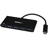 StarTech.com 4-Port USB 3.0 Hub mit Stromversorgung - USB-C to 4x USB-A - Kompakter USB C Hub - USB Typ C Hub mit PD 2.0 - Powered USB Hub