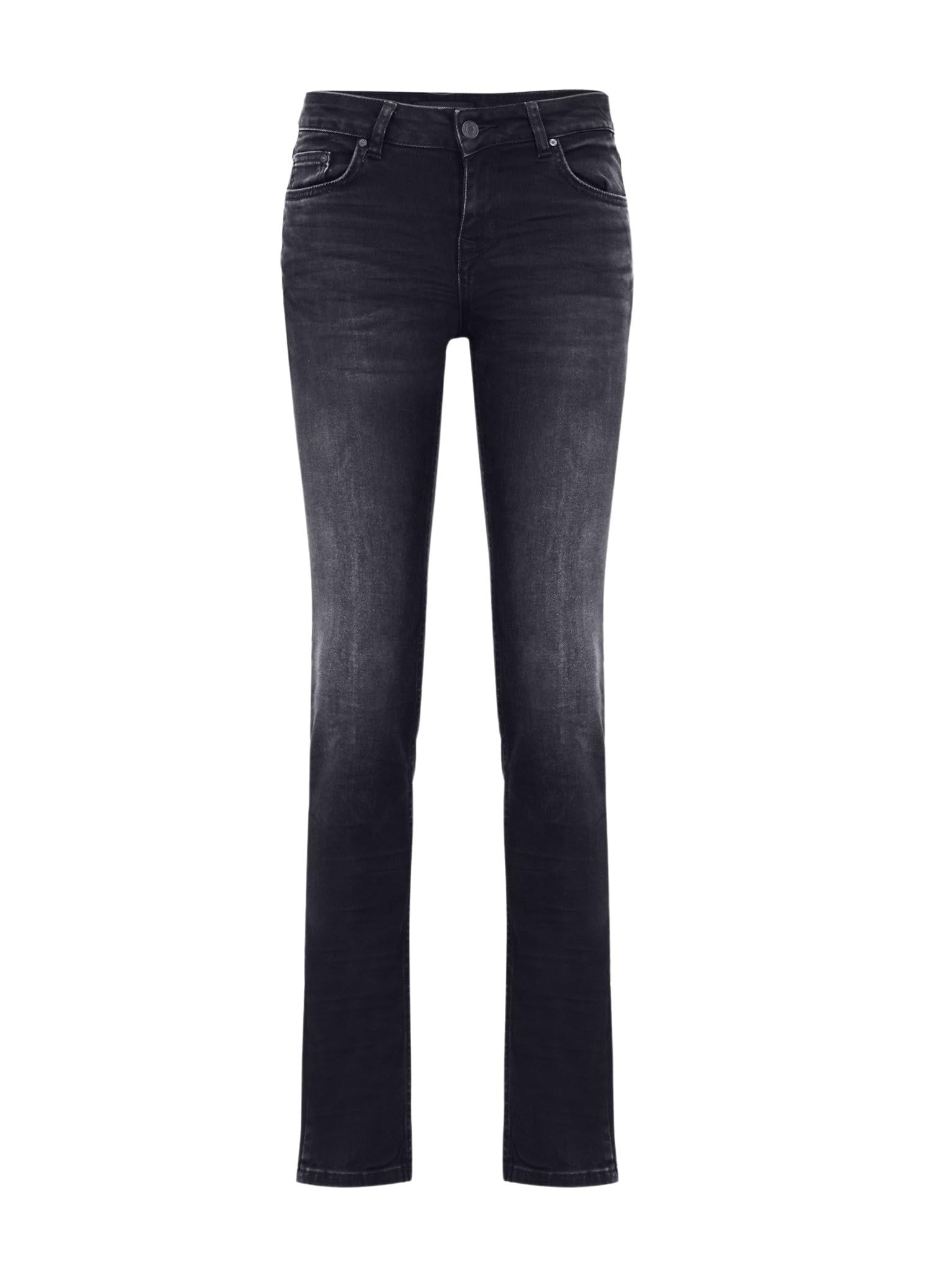 LTB Jeans Damen Jeans Aspen Y - Jeans Damen Slim aus Baumwollmischung Slim Denim Dunkel mit Reißverschluss Mittlere Taille - Grau