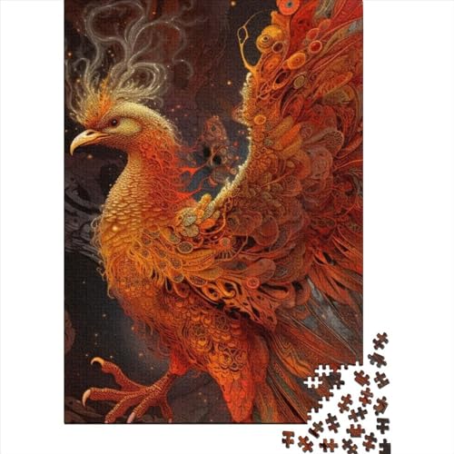 Puzzle für Erwachsene, 1000 Teile, Phönix-Puzzle, Holzpuzzle für Erwachsene, Puzzles, Puzzles für Erwachsene, Lernspiel, Herausforderungsspielzeug, 75 x 50 cm