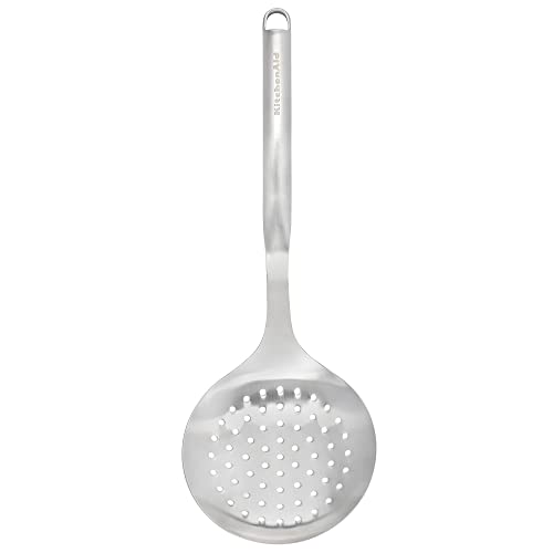 KitchenAid Premium Stainless Steel Skimmer Spoon, Straining Spoon