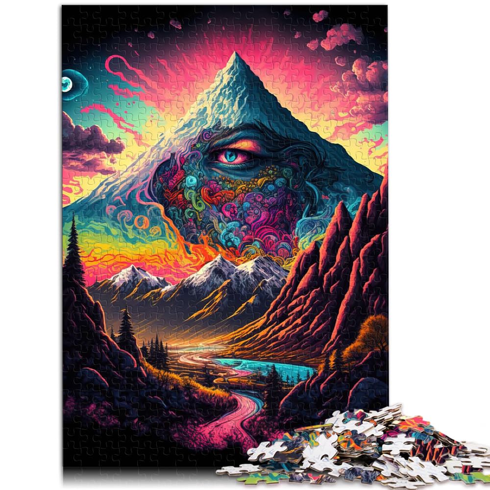 Puzzle für Psychedelic Valley, Puzzle 1000 Teile für Erwachsene, Holzpuzzle, Familienaktivitätspuzzle, Lernspiele, 1000 Teile (50 x 75 cm)