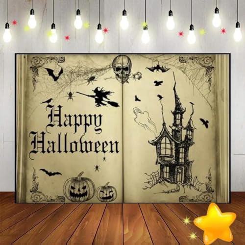 Halloween Cust Geburtstag Gespenstisch Hintergrund Fotografie Kulissen Wald Friedhof Foto Altes Schloss Baby Party 240X180cm