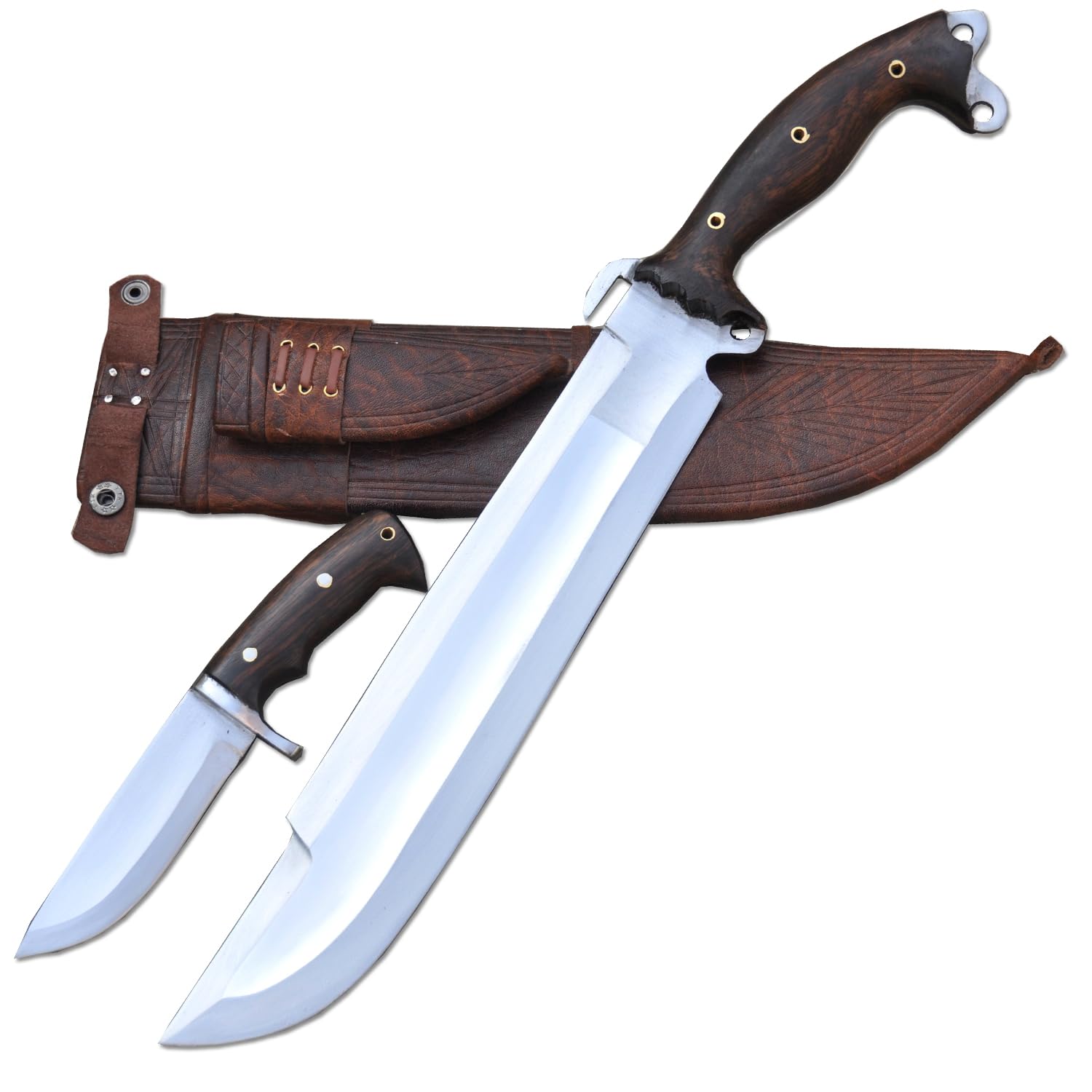 THE NEPAL 35 cm lange Klinge Predator Bowie-großes Bowie-Handgeschmiedetes Überlebens-Bowie-Großes Bowie-Messer-Jagd- und Campingmesser-Sammel-Bowie