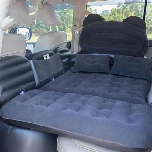 GLILAR Auto Luftmatratze Aufblasbares Autobett, Camping-Schlafsofa, Autozubehör, Auto-Reisebett, Luftmatratze, Isomatte, Aufblasbares Rücksitzbett, Outdoor-Kissen, 130 X 80 cm(Black,Size 1)