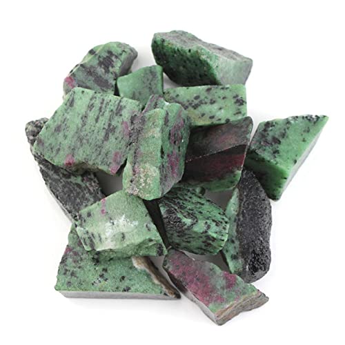 LIJUCAI 100 g Bulk Lots Roher rauer Kristallquarz Natürlicher Stein Amethyst Citrin Fluorit Mineralexemplar Gartendekoration, roter grüner Stein