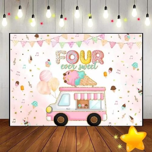 Alles Gute zum 4. Geburtstag Rot Smash Kuchen Hintergrund Mädchen Foto Prinz Dekoration Spiel Baby Dusche Banner Prinzessin Junge Süß 300x200cm