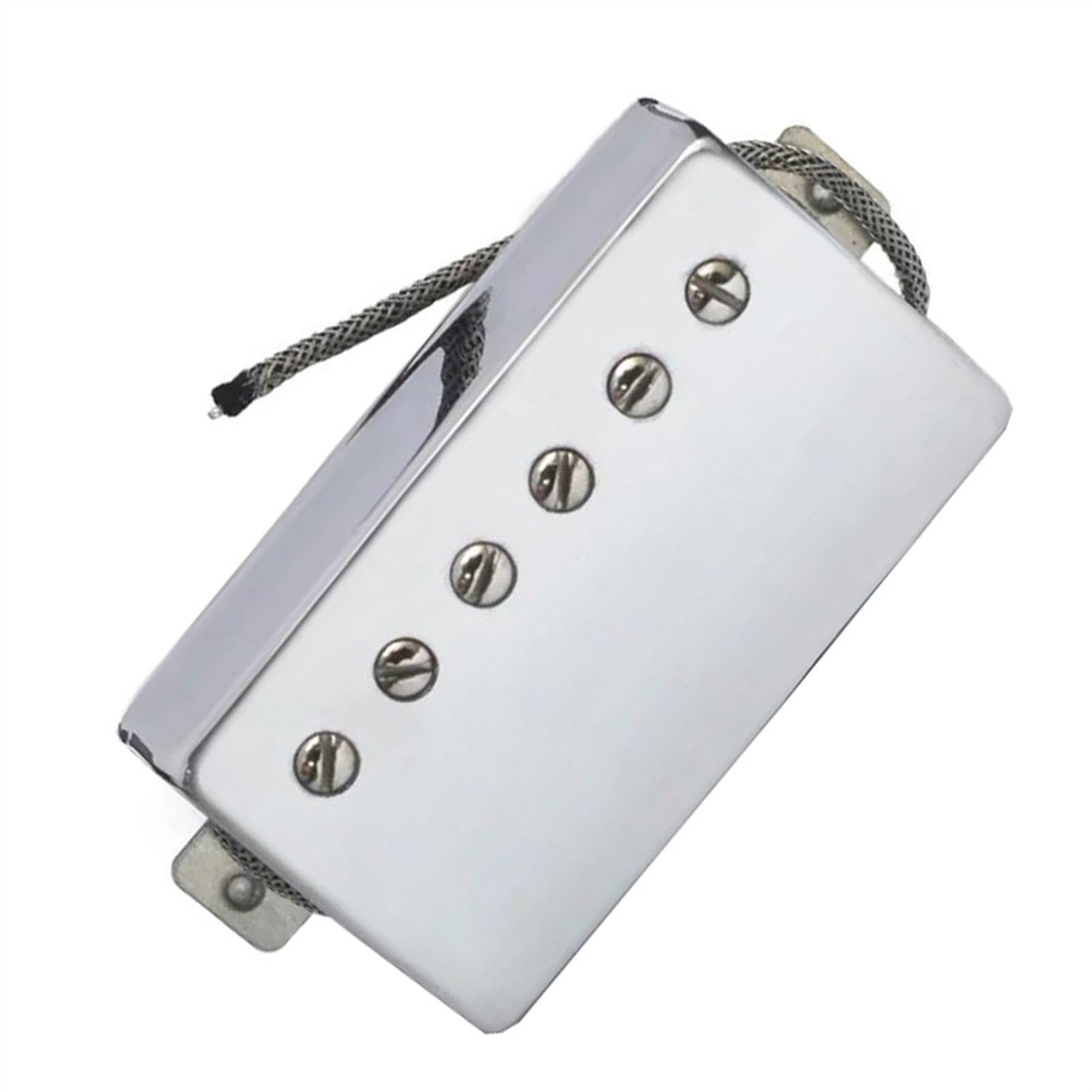 E-Gitarre Humbucker Bridge Pickup Set Chrom Metallabdeckung Ersatzteile Single-Coil-Tonabnehmer