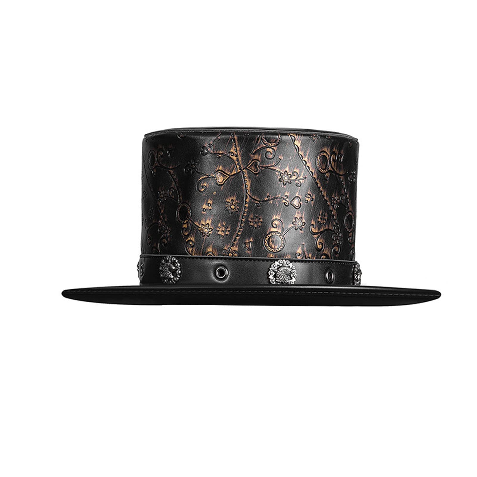 Ranuw Steampunk Männer Mit Brille Punk Zylinder Steampunk BowlerTop Maskerade Halloween Zylinder GothHat Zylinder