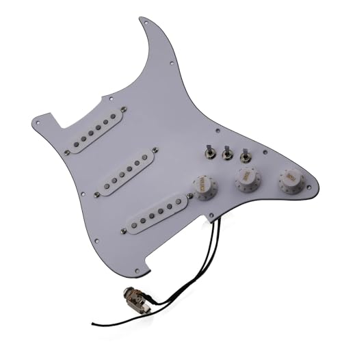 Standard-Pickguard-Tonabnehmer SSS Single-Coil-Tonabnehmer, 7-Wege-Typ, voll bestückt, vorverdrahtet, Schlagbrett-Set, Standardteile für E-Gitarre (Color : 2)