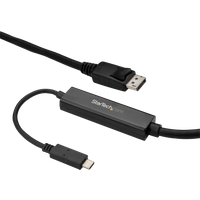 StarTech.Com Cavo Adatattore USB-C a Displayport da 3 m, 4k 60hz, Compatible con Thunderbolt 3, Nero