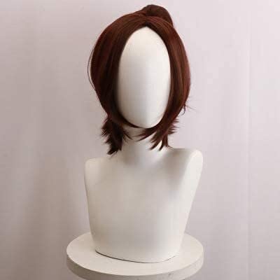 LINLINCD-Anime Coser Wig Anime Cosplay Perücke Angriff auf Titan Armin Hange Zoe Brown Kurzhaar Kurzer Comic Karneval Weihnachten Party Alltag Mode Wig+pe