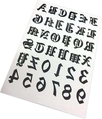 Tätowierung, temporäre Tätowierungen, Wunderschöne Tattoo-Aufkleber, 3 Blatt, Alphabet, temporäre Tattoo-Aufkleber, Namens-Tattoo-Set, Kunstschrift, DIY, englische Buchstaben, Fake-Tattoo (Color : Pu