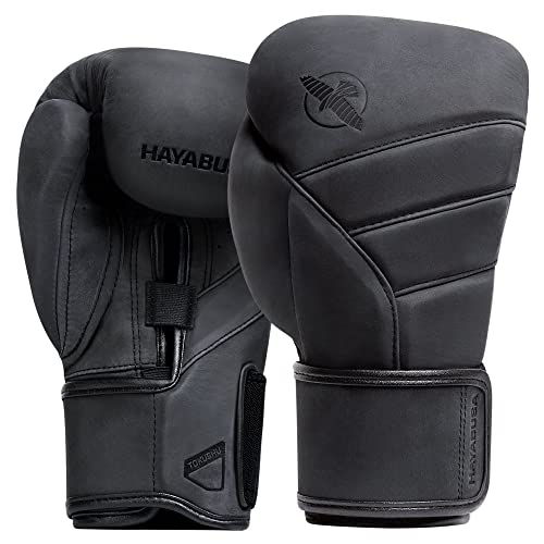 Hayabusa T3 LX Boxhandschuhe aus Leder - Obsidian, Größe 14 Oz