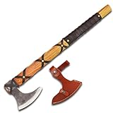 Handgemachte Wikinger Axt Jagd Outdoor Camping Survival Beil Norse Axt 1095 Kohlenstoffstahl Palisander Griff Jubiläum Geburtstag Weihnachten Geschenkidee