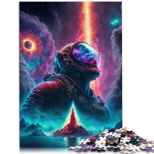 Puzzles Astronaut Mystische Welten Puzzles für Erwachsene 1000 Puzzles Holzpuzzle Familienspiel Stressabbau Schwieriges Herausforderungspuzzle 1000 Teile (50 x 75 cm)