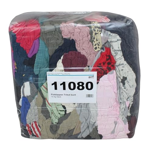 Baumwoll Putzlappen, Trikot bunt, 10- kg Sack #11080