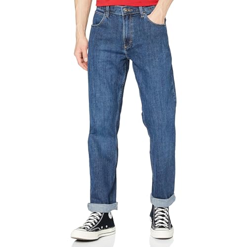 Wrangler Herren Authentic Straight fit Jeans, Blau (Dark Stone 098), 36W / 30L