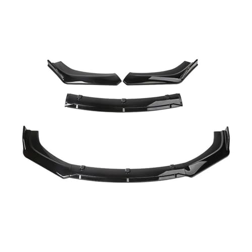 Frontspoiler Lippe Universal Für Jaguar Für XFL XF XE 3Pcs Front Stoßstange Split Lip Body Kit Spoiler Diffusor Deflektor Sport Modifikation Frontstoßstange Spoiler(Bright Black)