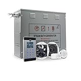 BINGNU Dampfsauna-Generator Sauna -Heizung 6 kW ac Mit LCD Touch Controller Sauna Dampfbad Generator Badezimmer Dusche Dampf Messing Auto Drain für Home Spa(Color:VS-C060-6KW-BP)