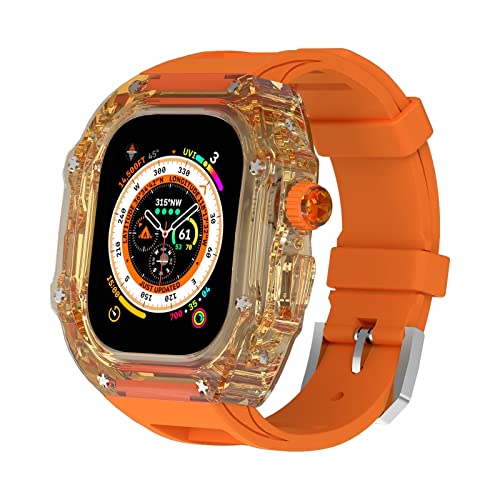 TONECY Armband für Apple Watch Ultra 49 mm, MOD-Kit Serie 8, 7, 6, 5, 4 SE, Armband, leicht, robust, Schutzhülle, 44 mm, 45 mm, 49 mm (Farbe: B, Größe: 44/45 mm)