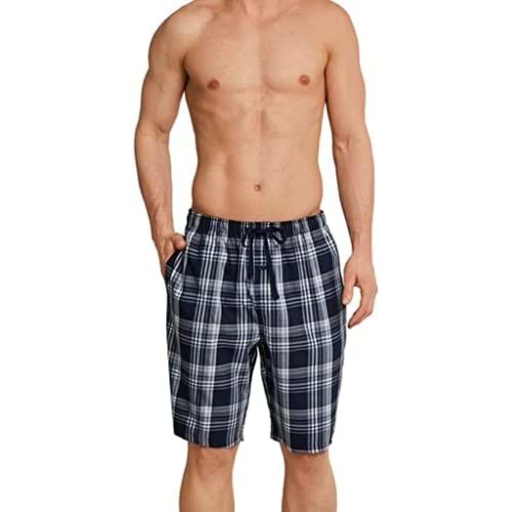 Schiesser Herren Kurze Schlafhose Web - Mix + Relax Pyjamaunterteil, Dunkelblau-gem._163841, 54/ XL EU