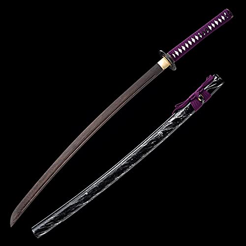 KPTKP Natürliches Palisander-Katana, handgefertigtes Holz-Samurai-Schwert mit Scheide, 103 cm Bokken für Display, Cosplay-Kollektion und Kendo-Training-I