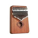 Kalimba 17-Tasten-Klavier Aus Mahagoni Kalimba Instrument Anfänger Daumenklavier Mit Zubehör Holz Akustikmusik(D)