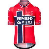 TEAM JUMBO-VISMA Norwegischer Meister 2022 Kurzarmtrikot, für Herren, Größe 2XL,