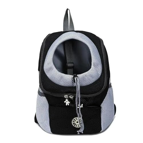 KINZE Haustiertasche Haustierträgerbeutelträger Für Hunde Rucksack Out Double Schulter Tragbare Reise -Rucksack Outdoor Hundeträger -Tasche Reise -Set-Schwarz-L Für 10-13 Kg