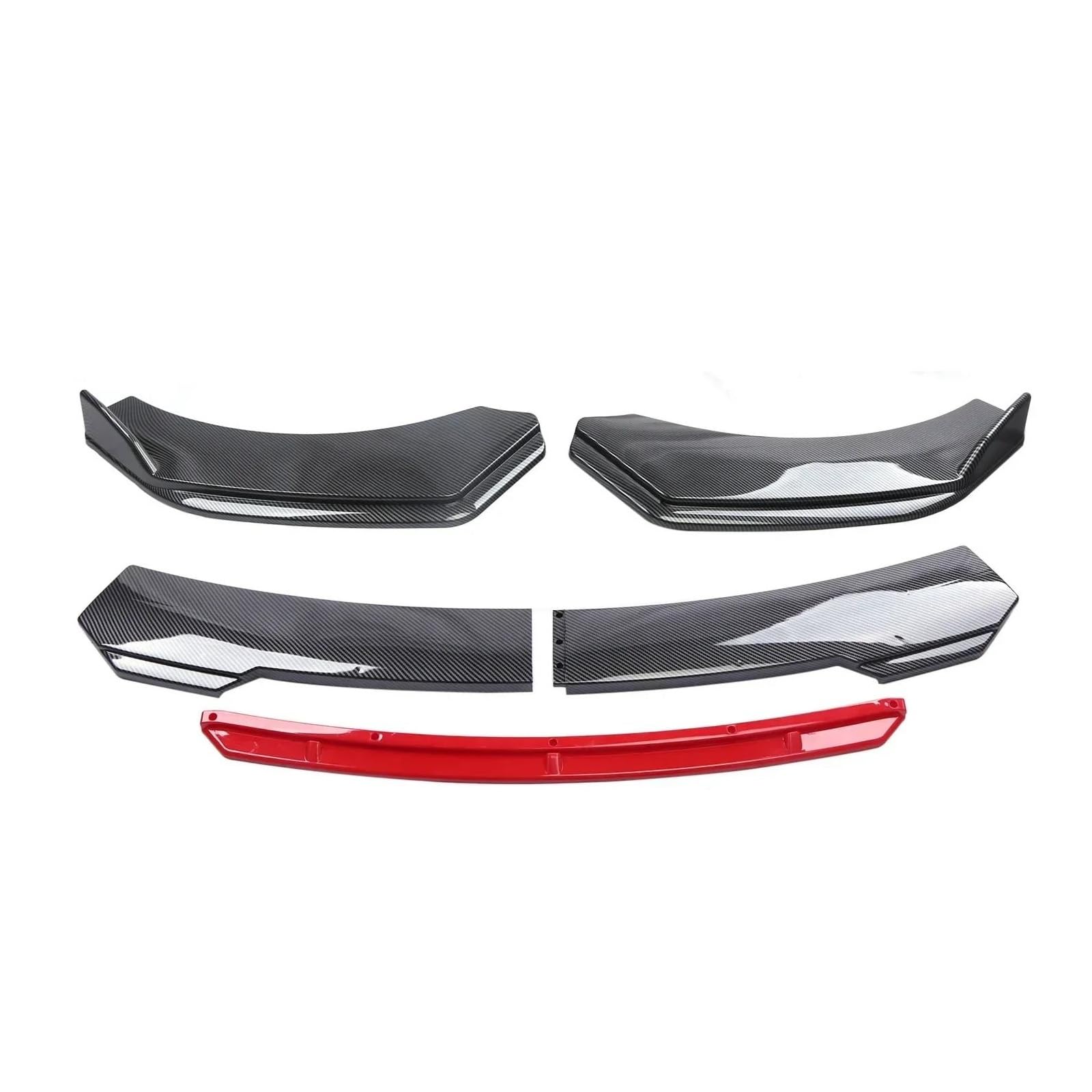 Frontspoiler Lippe Für Alfa Für Romeo Für Giulia Auto Front Stoßstange Spoiler Lippe Kinn Diffusor Splitter Air Dam Kit Protector Guard Carbon Fiber Frontstoßstange Spoiler(Carbon Fiber Red)