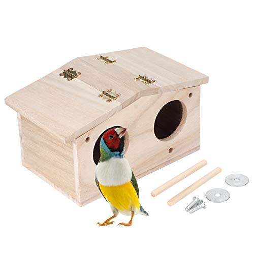 Vogelnester Box Holz Haustier Vogelnester Haus Zucht Box Käfig Vogelhaus Zubehör für Papageien Schwalben