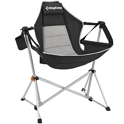 KingCamp Campingstuhl Orchid Schaukel Stuhl Camping Sessel Verstellbar Alu 120kg Black