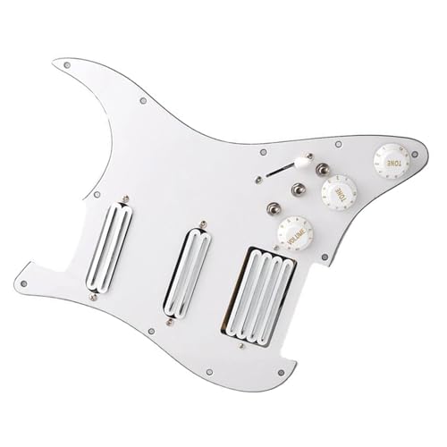 Standard-Pickguard-Tonabnehmer SSH Loaded Prewired Scratchplate Coil Splitting 2 Mini Humbucker Schlagbrett für E-Gitarre (Color : 2)